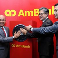 Official launch of AmBank BizRACE: (from left) AmBank Group Chairman Tan Sri Azman Hashim, AmBank Group CEO Dato' Sulaiman Mohd Tahir and AmBank Managing Director of Business Banking, Christopher Yap