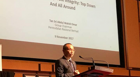 Permodalan Nasional Berhad Group Chairman Tan Sri Abdul Wahid Omar delivers the keynote address