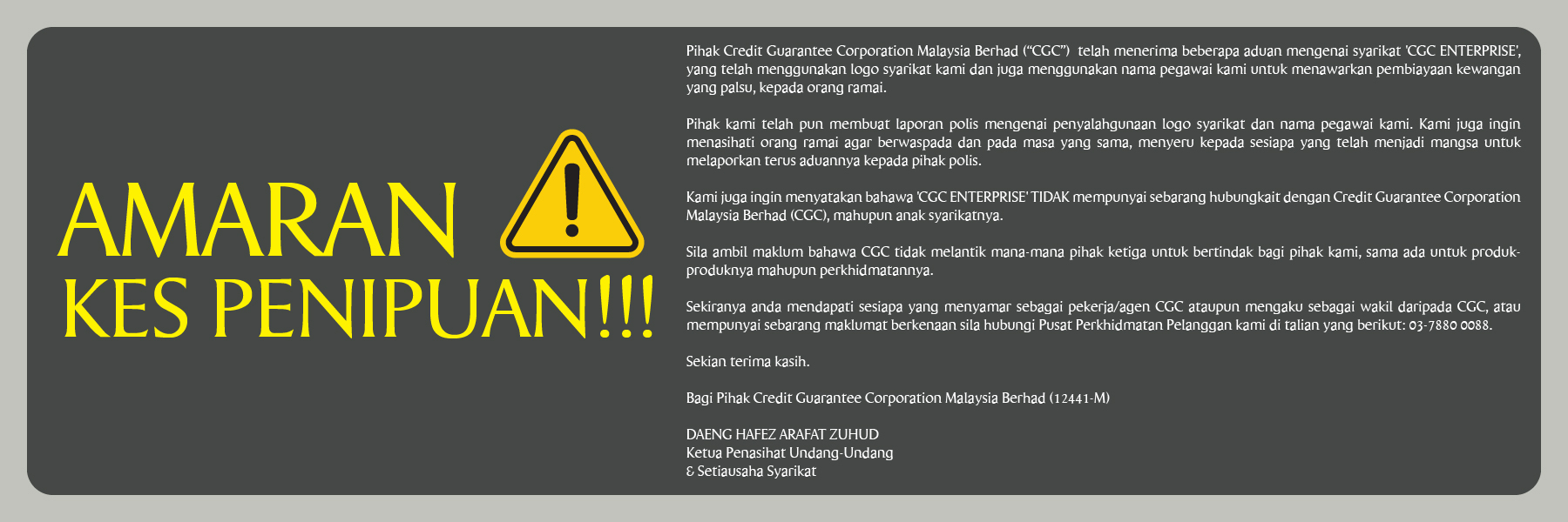BM 3P NOTICE | Credit Guarantee Corporation – Powering Malaysian SMEs®
